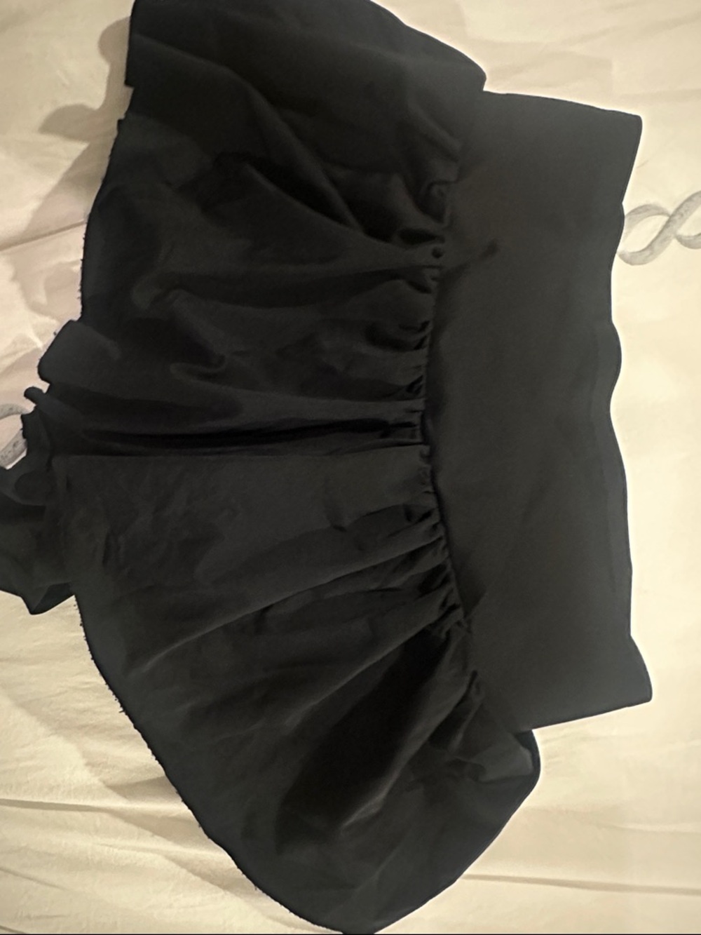 Katie J NYC Black Ruffle Skirted Shorts